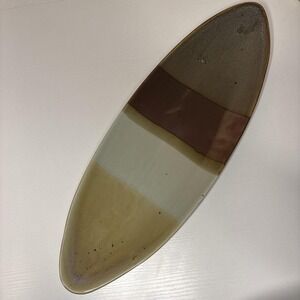 LARGE 22" vintage handmade John Shedd pottery Oblong centerpiece dish platter